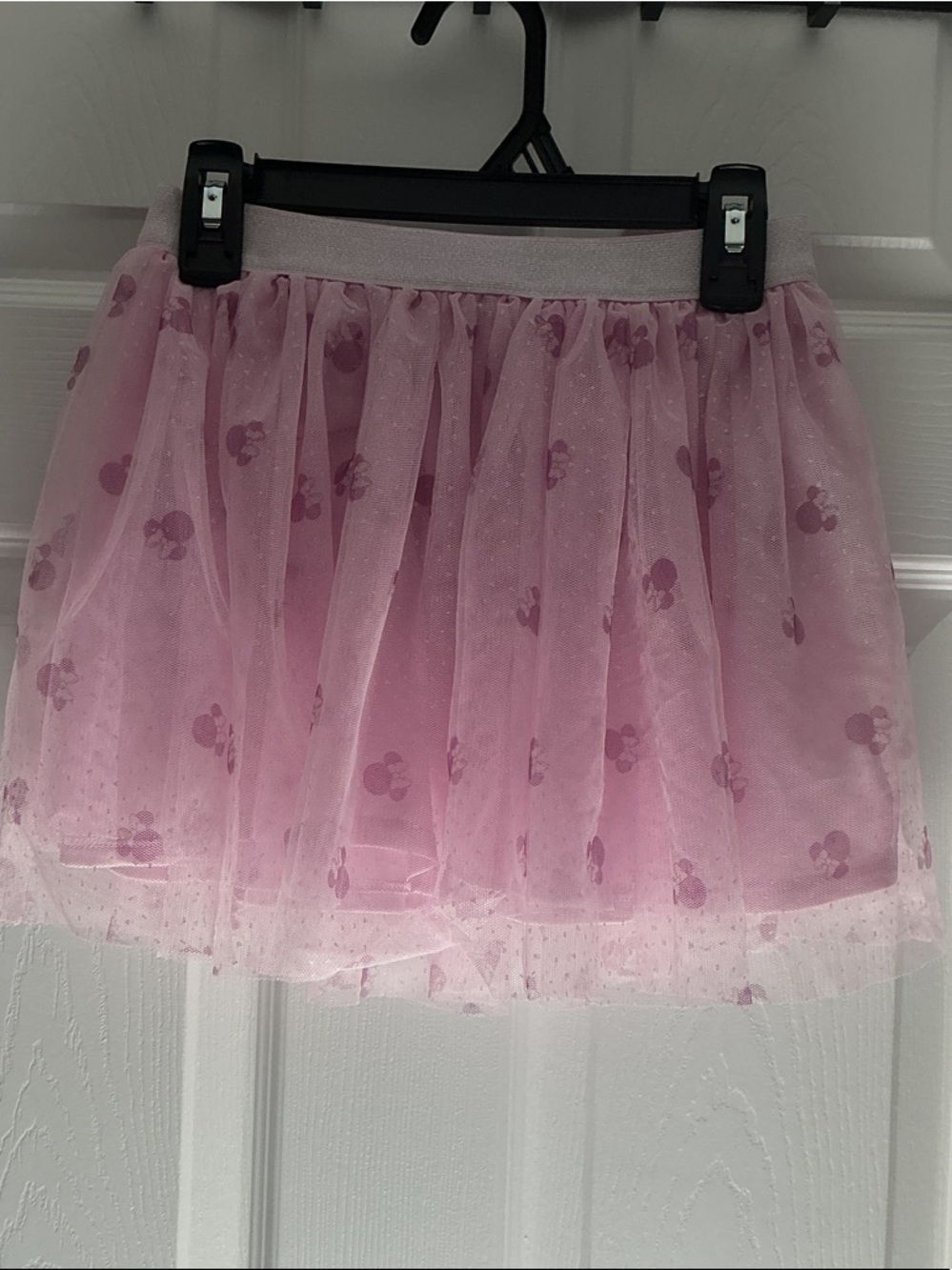 Disney Minnie Pink Tulle Tutu Skirt with Glitter Waistband